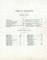 Table of Contents, Grundy County 1915
